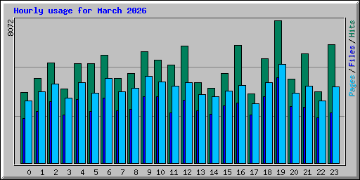 Hourly usage for March 2026