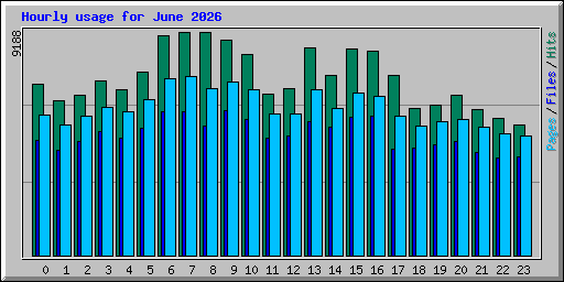 Hourly usage for June 2026