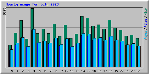 Hourly usage for July 2026