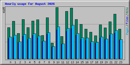 Hourly usage for August 2026
