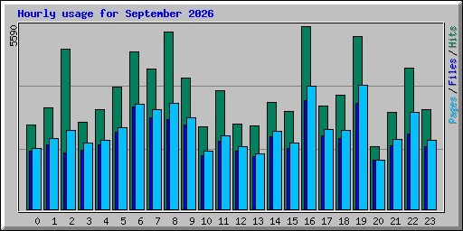 Hourly usage for September 2026